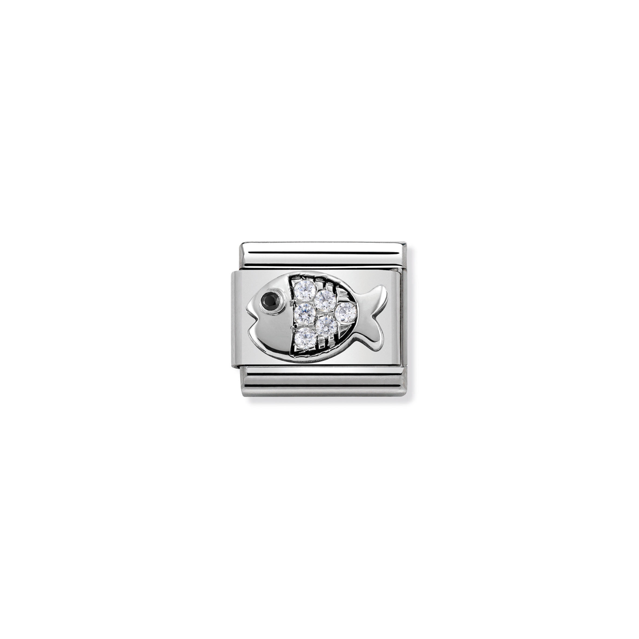 Composable Classic Link 330304/28 Fish In Silver & Stones