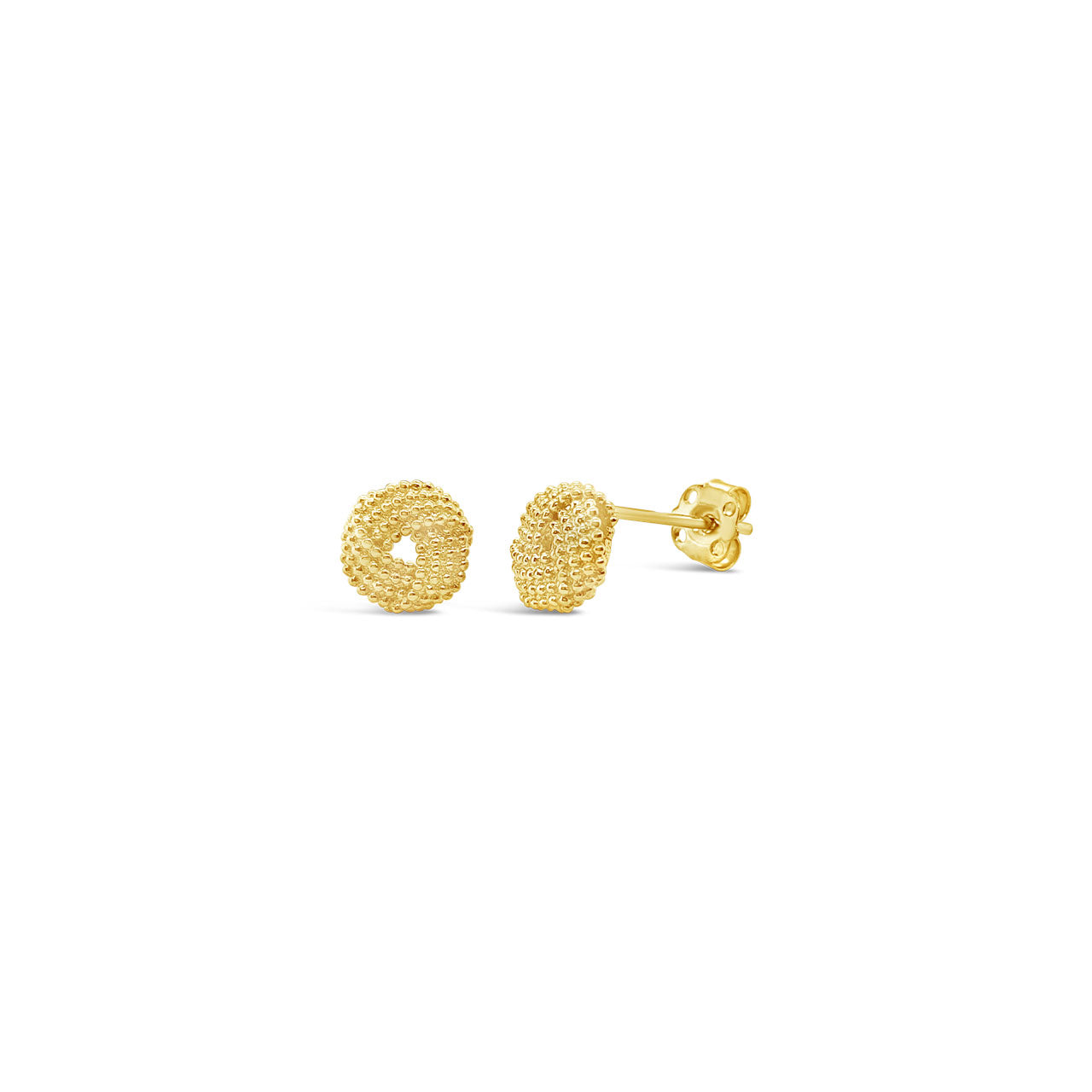 9k Yellow Gold 6.6mm Ball Knot Stud Earrings