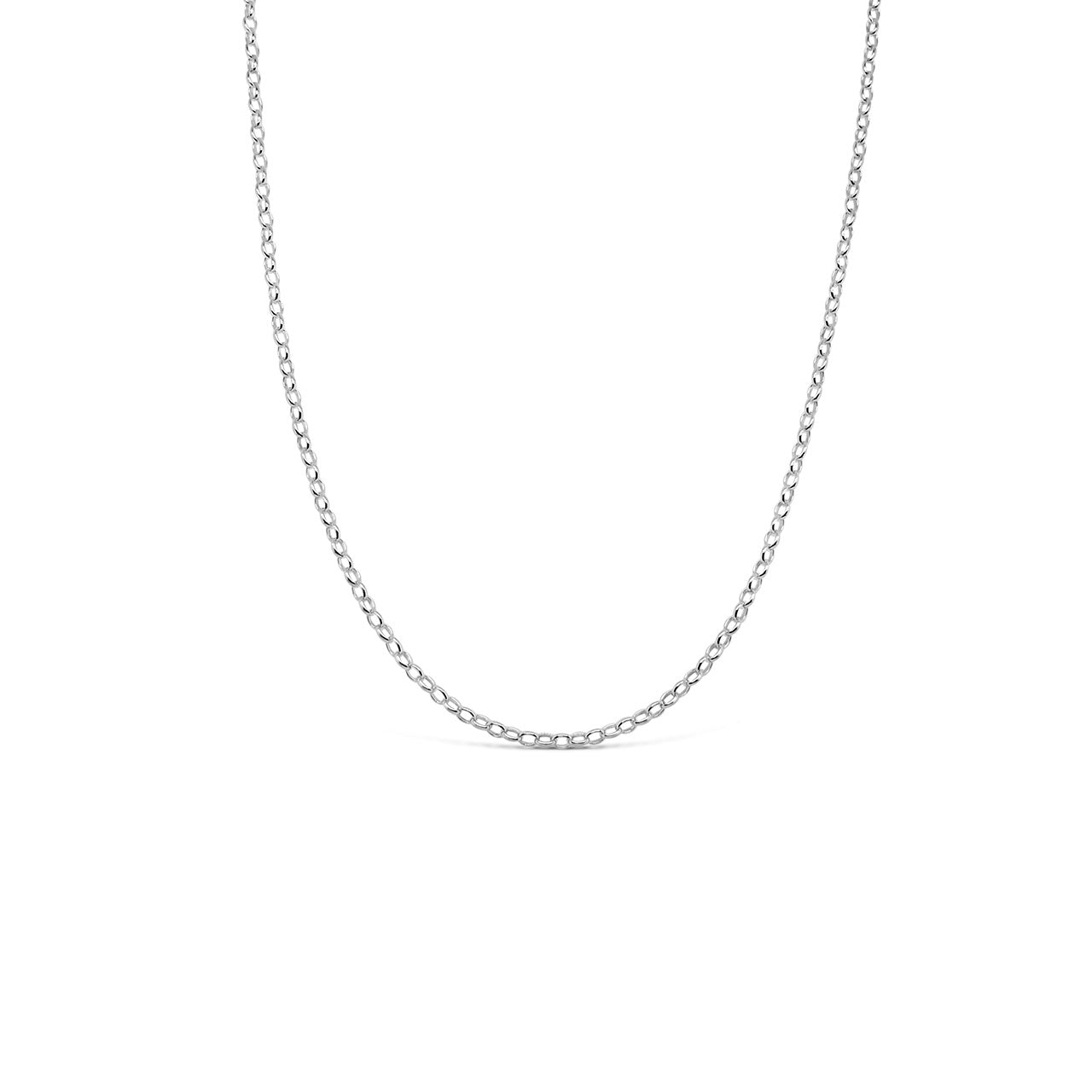 60cm Sterling Silver BO0.5 Fine Oval Belcher Chain