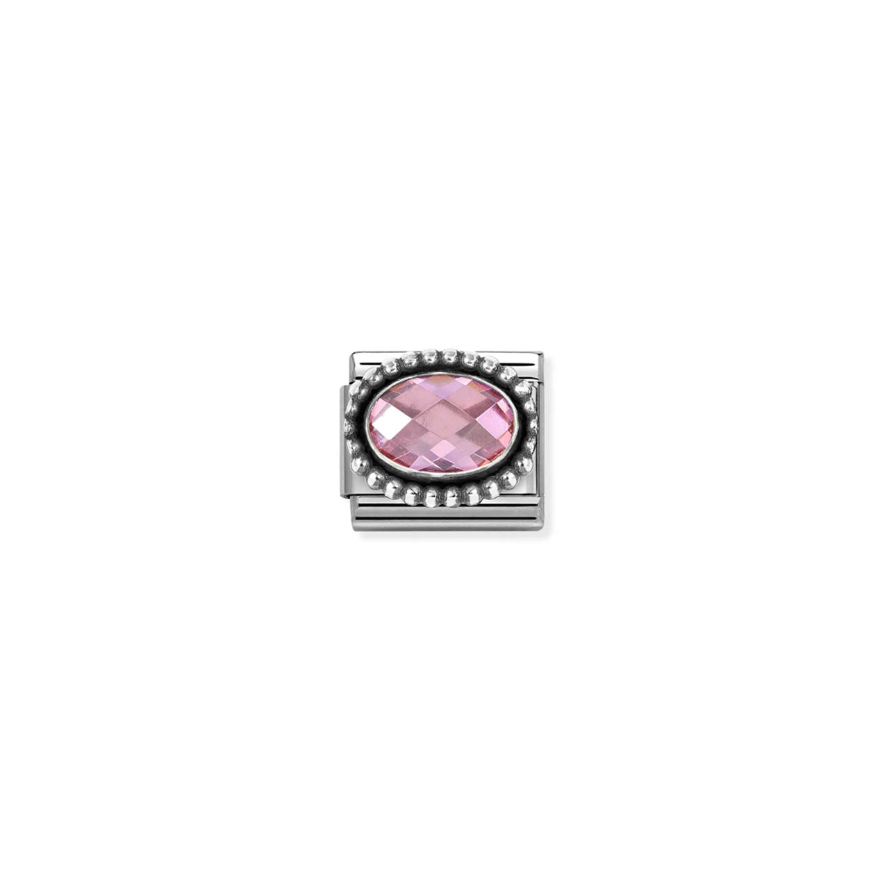 Composable Classic Link 330607/003 Oval Faceted Pink CZ In 925 Silver