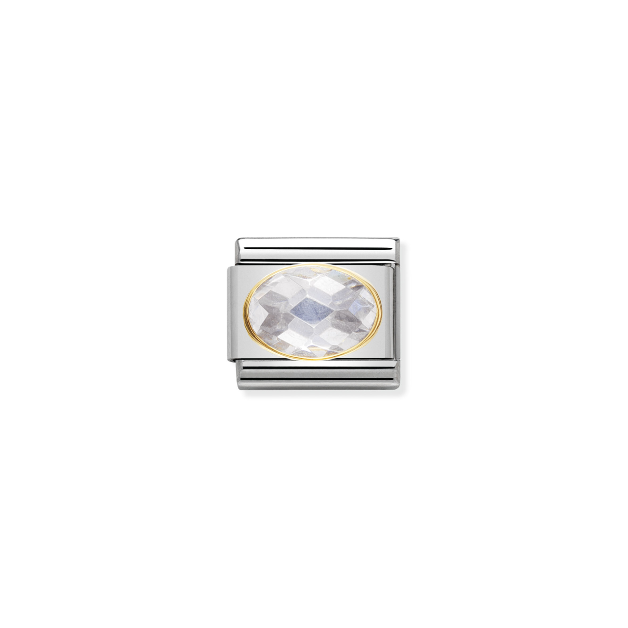 Composable Classic Link 030601/010 with White Faceted Stone