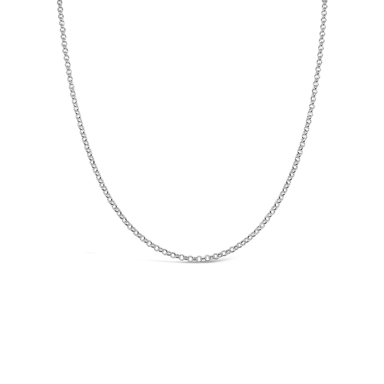 45cm Sterling Silver V397 Round Belcher Chain