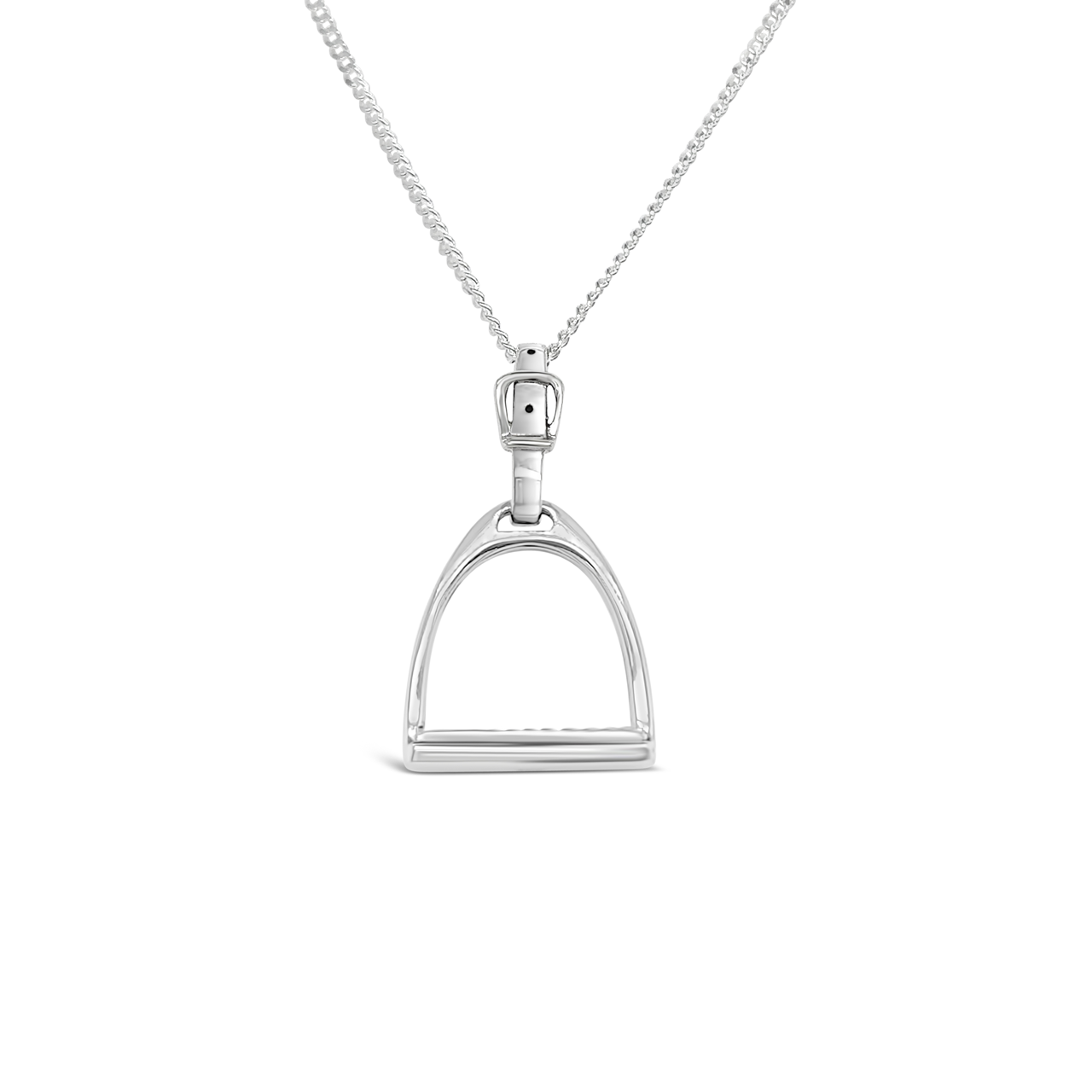 Sterling Silver Single Large Stirrup Pendant