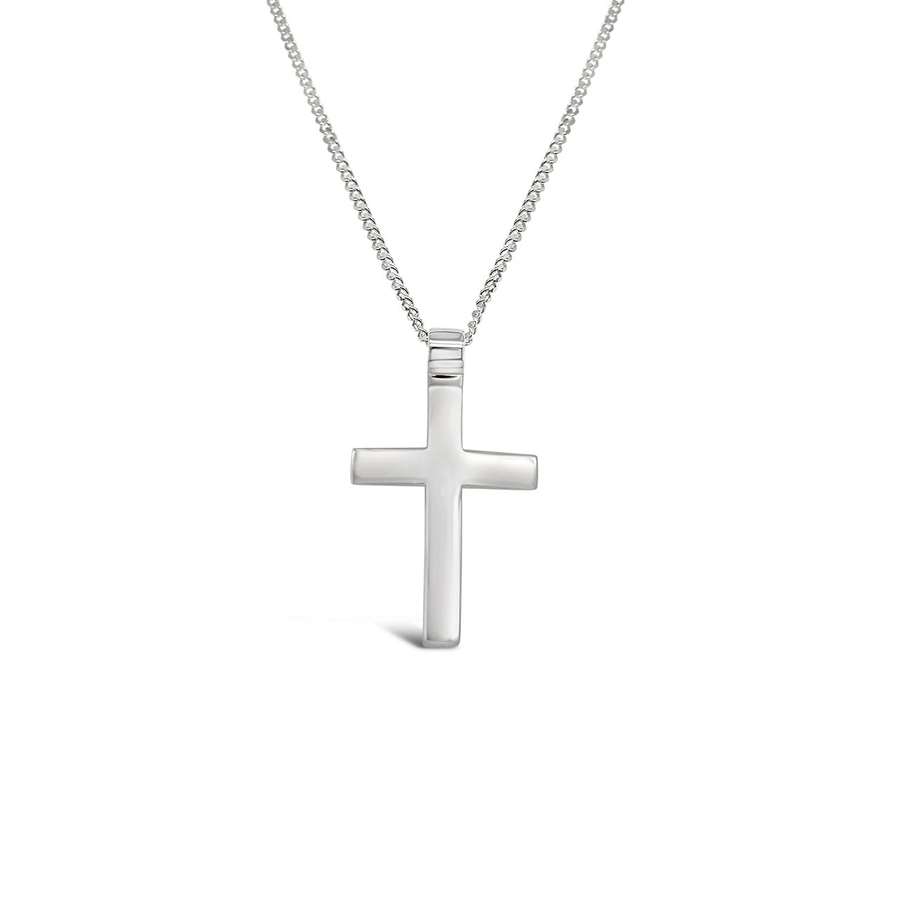 Sterling Silver Heavy Cross Necklace