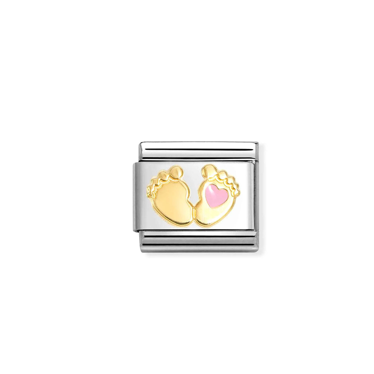 Composable Classic Link 030272/85 Baby Feet And Pink Heart