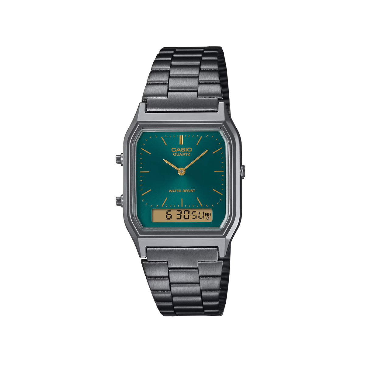 Casio Vintage Gun Metal Duo Watch - AQ230EGG-3A