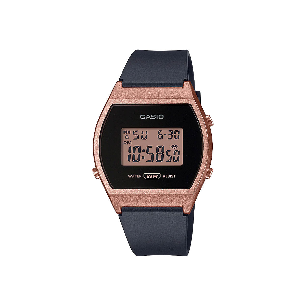 Ladies Rose Gold / Black Vintage Digital Watch - LW204-1A