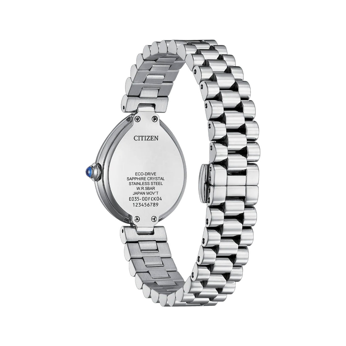 Citizen - Womans Blue Teardrop Rainell EcoDrive Watch - EM1201-52L