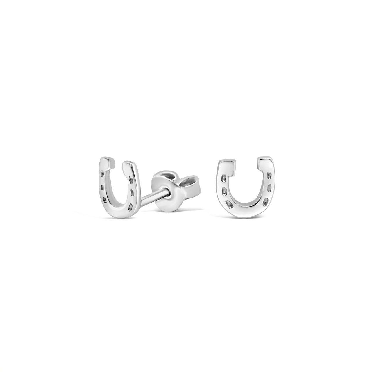 Sterling Silver Horseshoe Studs