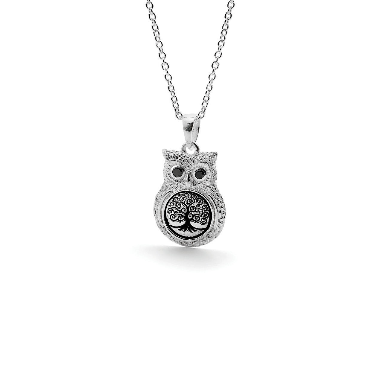 Sterling Silver Tree of Life Owl Pendant