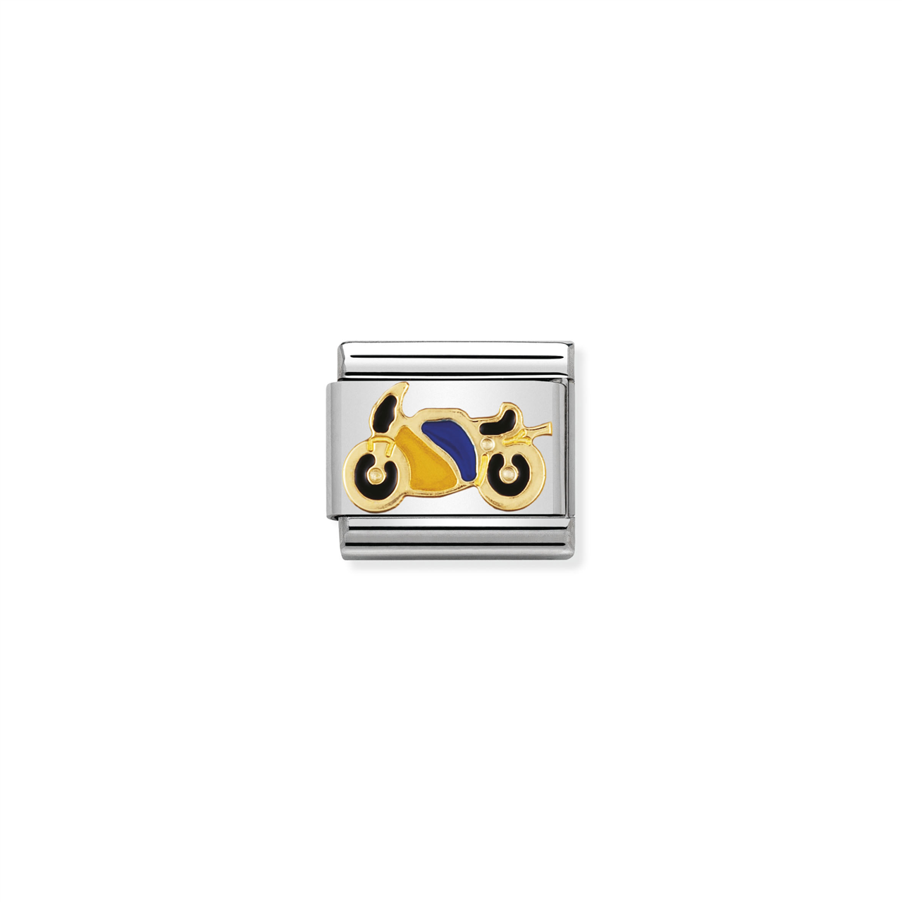 Composable Classic Link 030203/40 with Enamel Motorcycling in 18k Gold