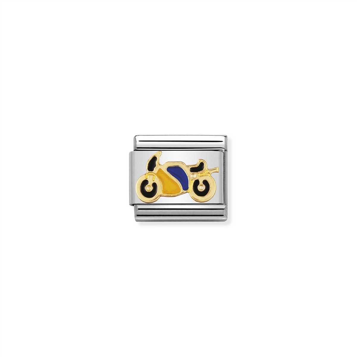 Composable Classic Link 030203/40 with Enamel Motorcycling in 18k Gold