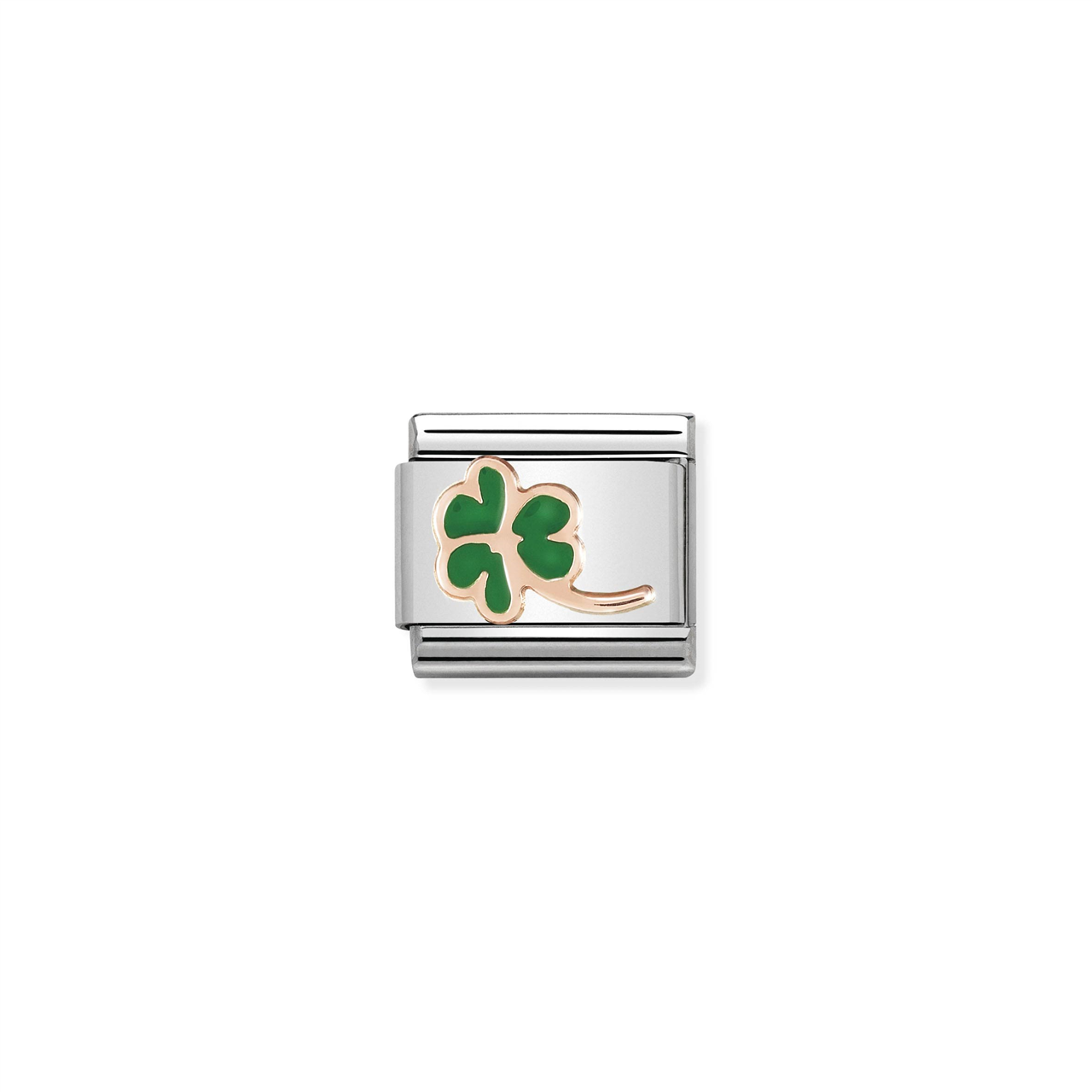 Composable Classic Link 430202/01 Rose Gold Green Clover