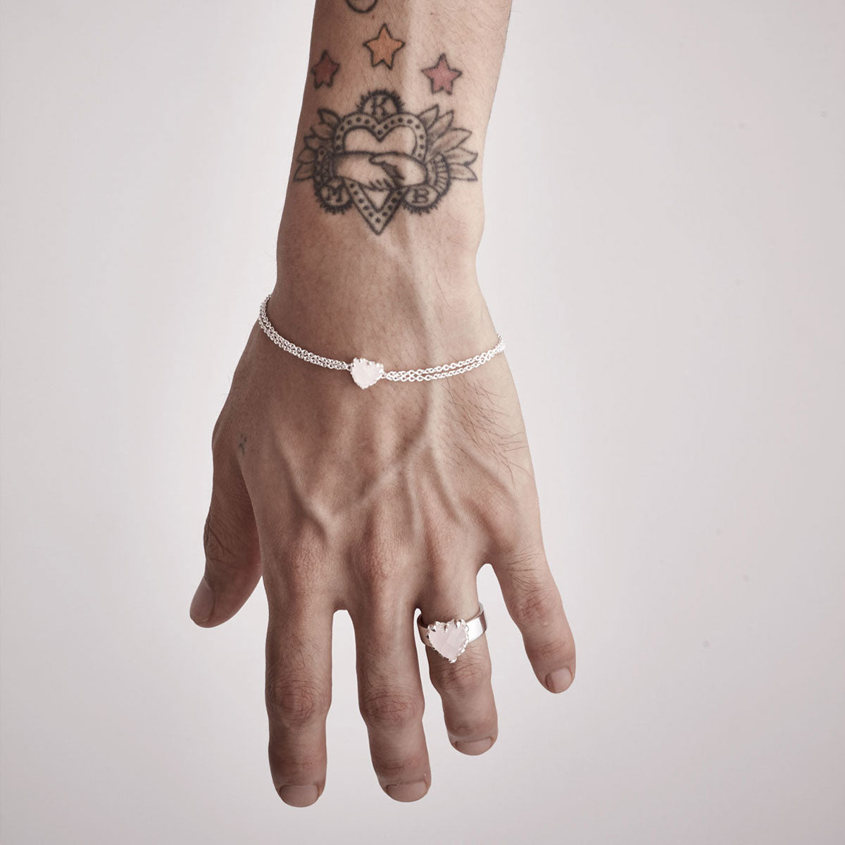 Love Claw Ring - Rose Quartz