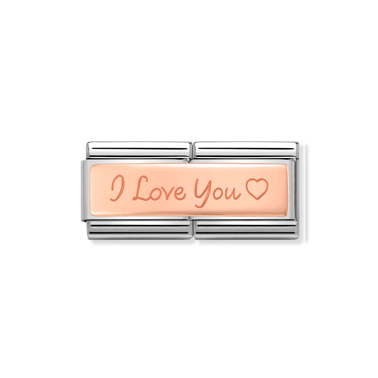 Composable Classic Double Link 430710/04 Rose Gold I Love You With Heart