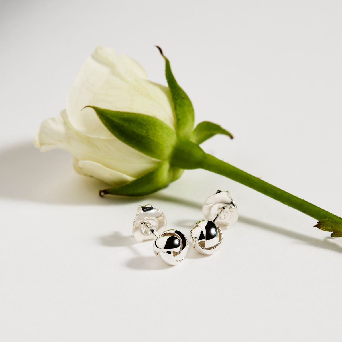 Floret Silver Stud Earrings