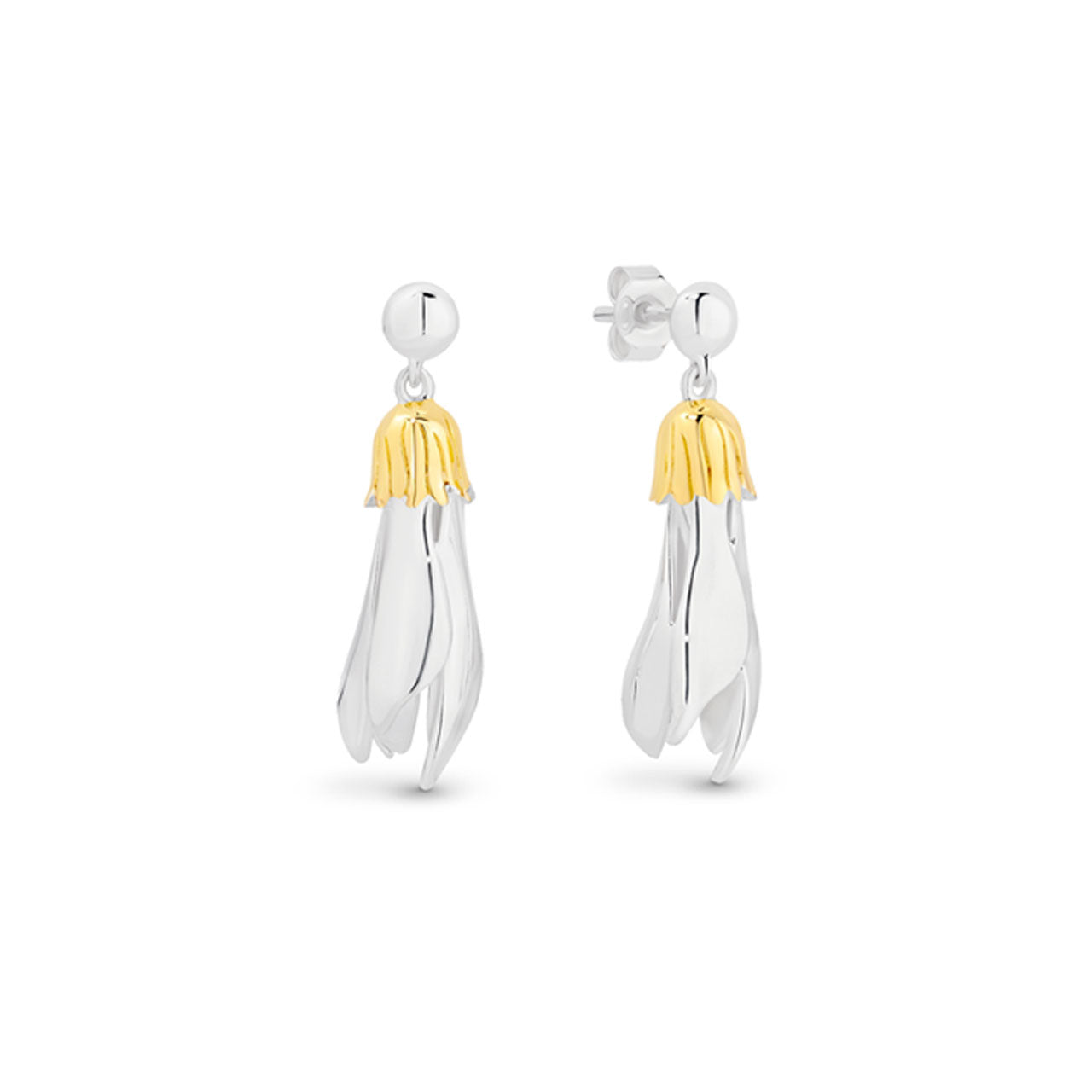 Sterling Silver Kowhai Earrings