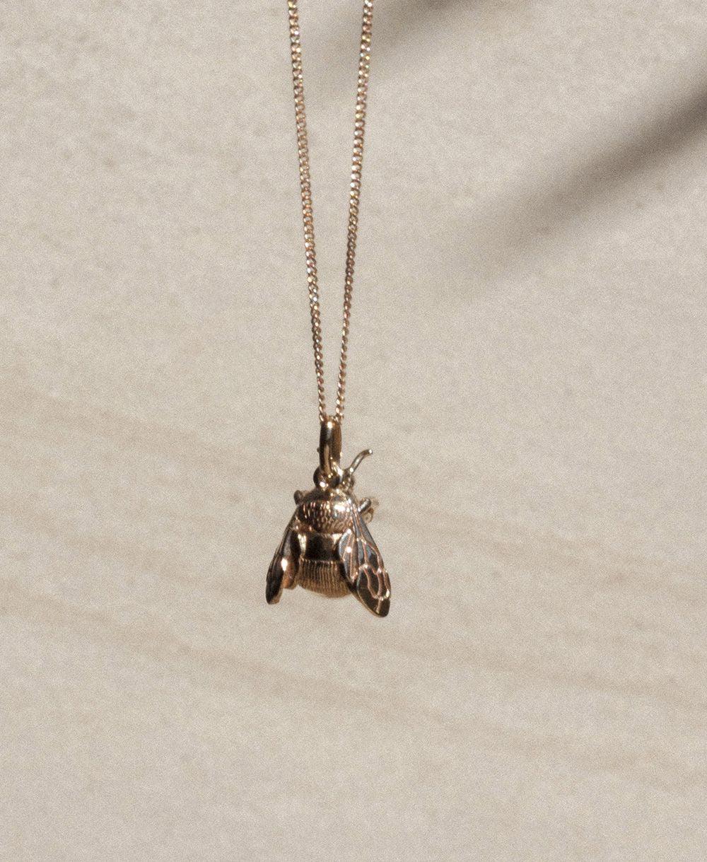 Sterling Silver Bee Charm Necklace - Jamies Jewellers