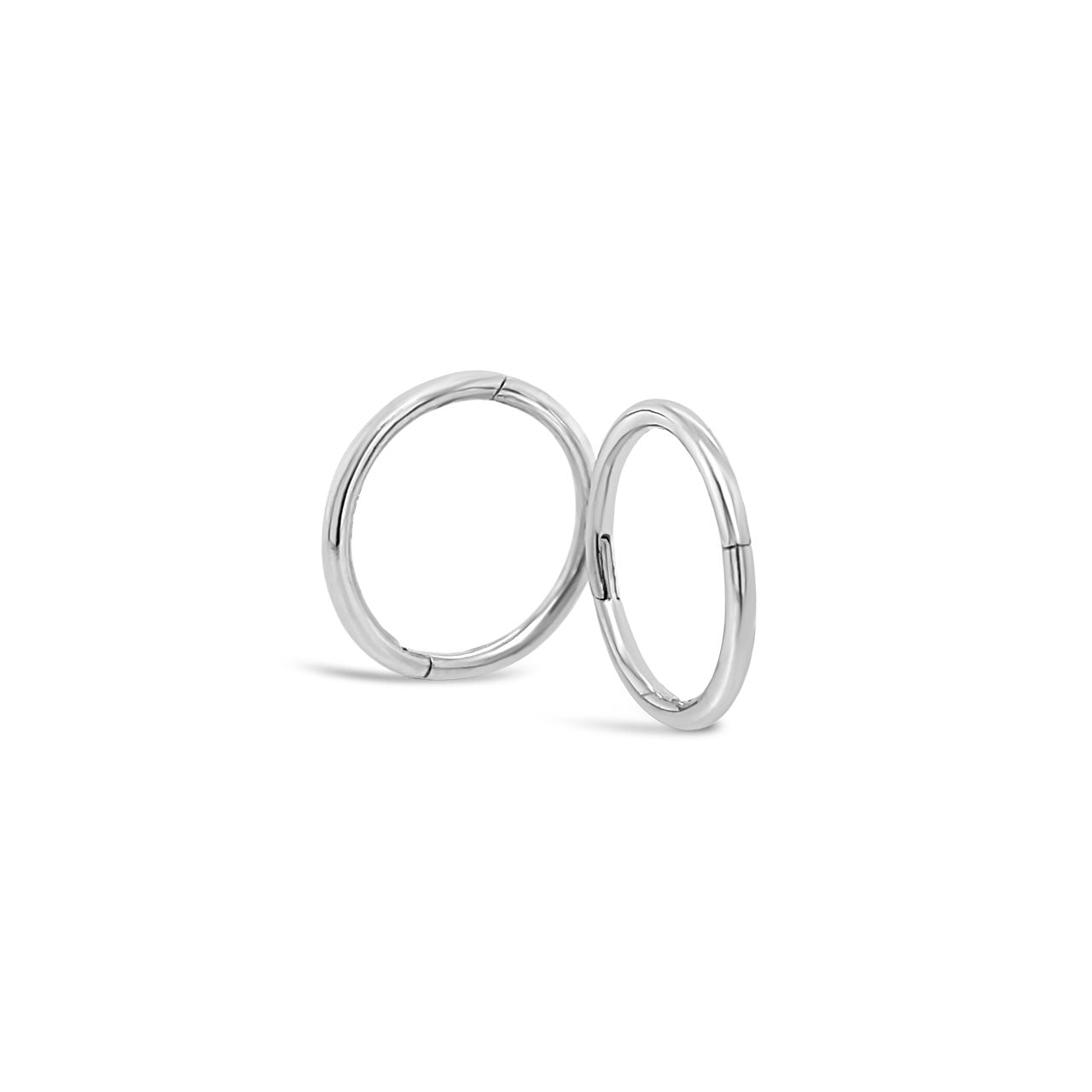 9k White Gold 12mm Round Heavy Sleepers