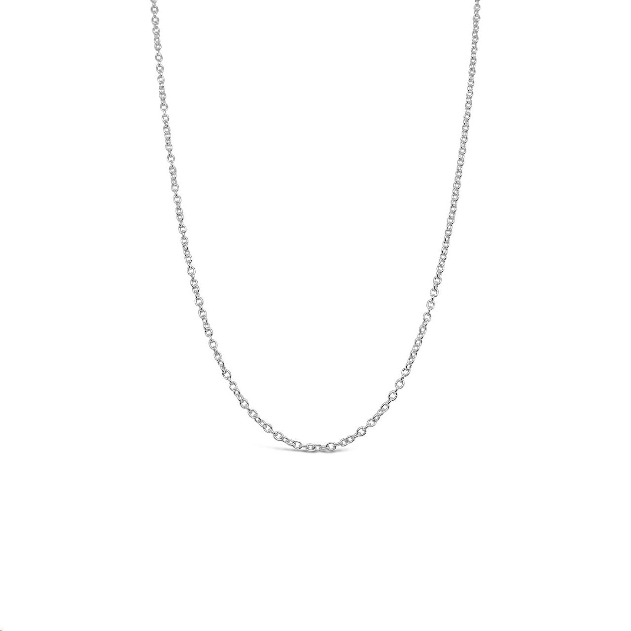 45cm Sterling Silver RCAD Diamond Cut Cable Chain