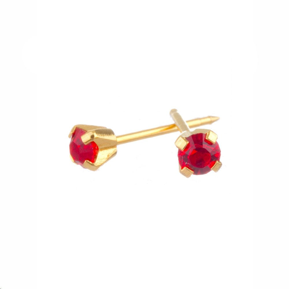 Surgical Stainless Steel Gold Plated July 3mm Claw Studs