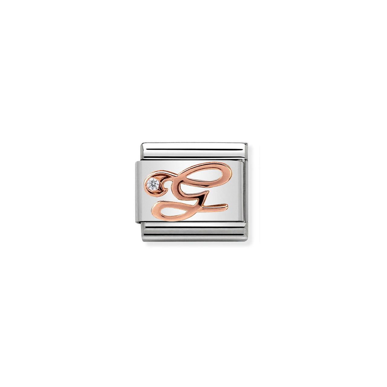 Composable Classic Link 430310/07 Letter G in Rose Gold & CZ