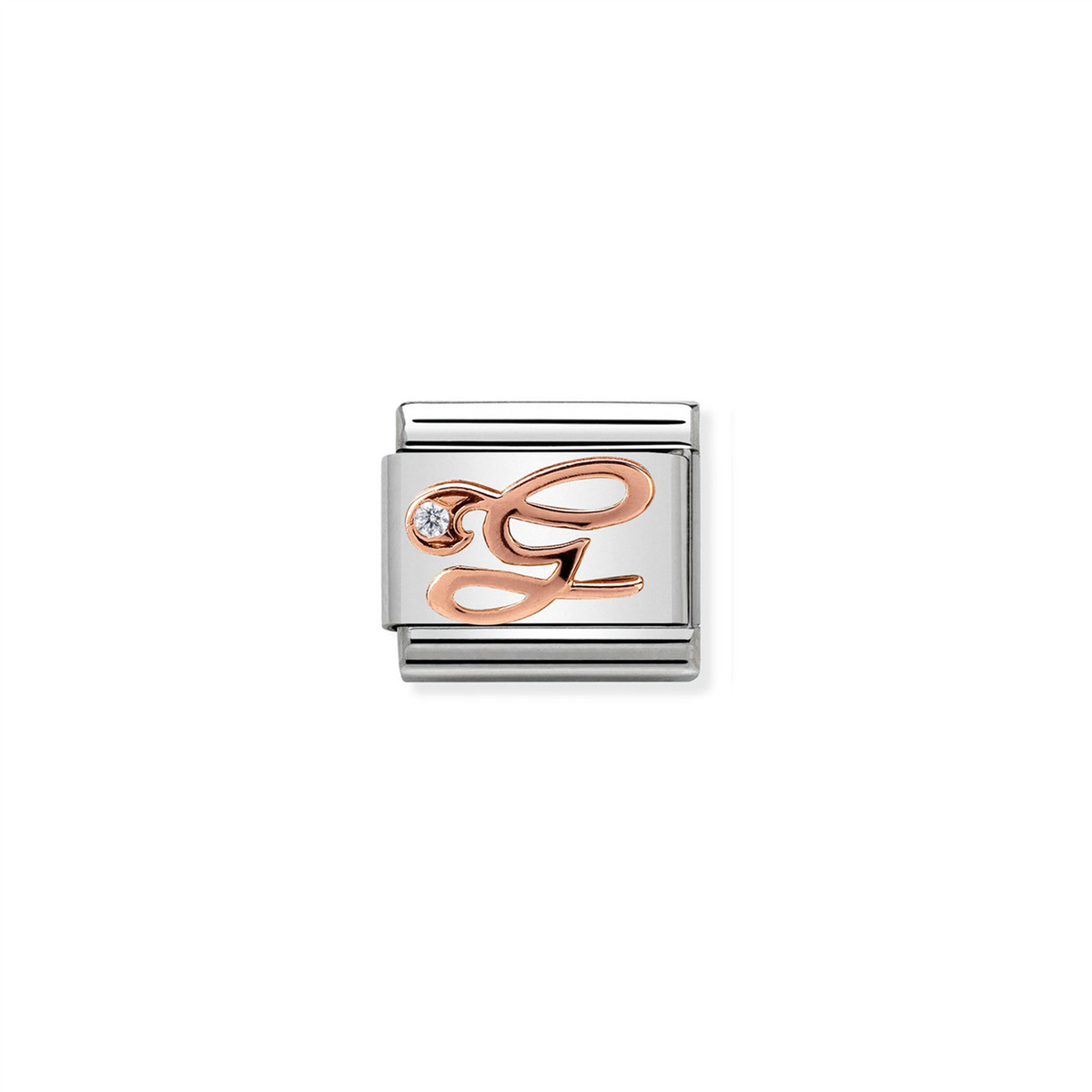 Composable Classic Link 430310/07 Letter G in Rose Gold & CZ