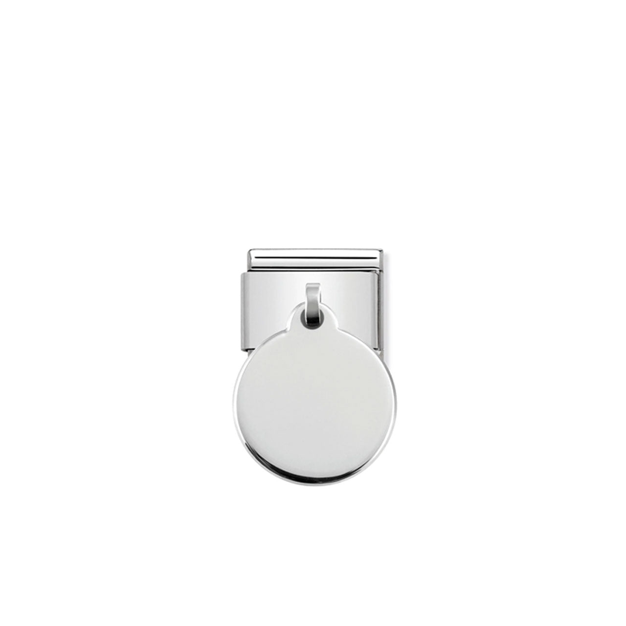 Composable Classic Link 331801/01 Round Plate Charm In 925 Silver