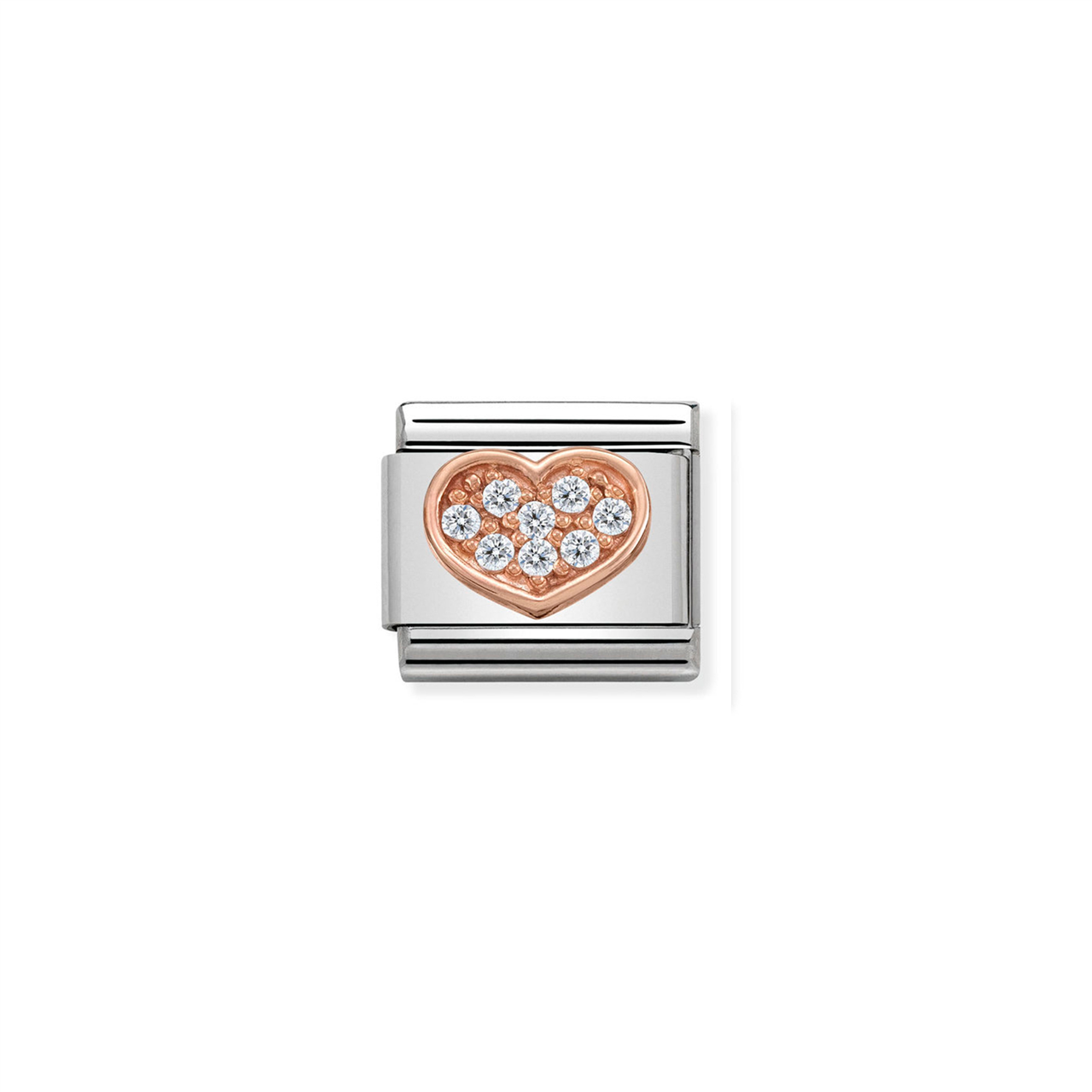 Composable Classic Link 430302/13 Heart Link with Stones