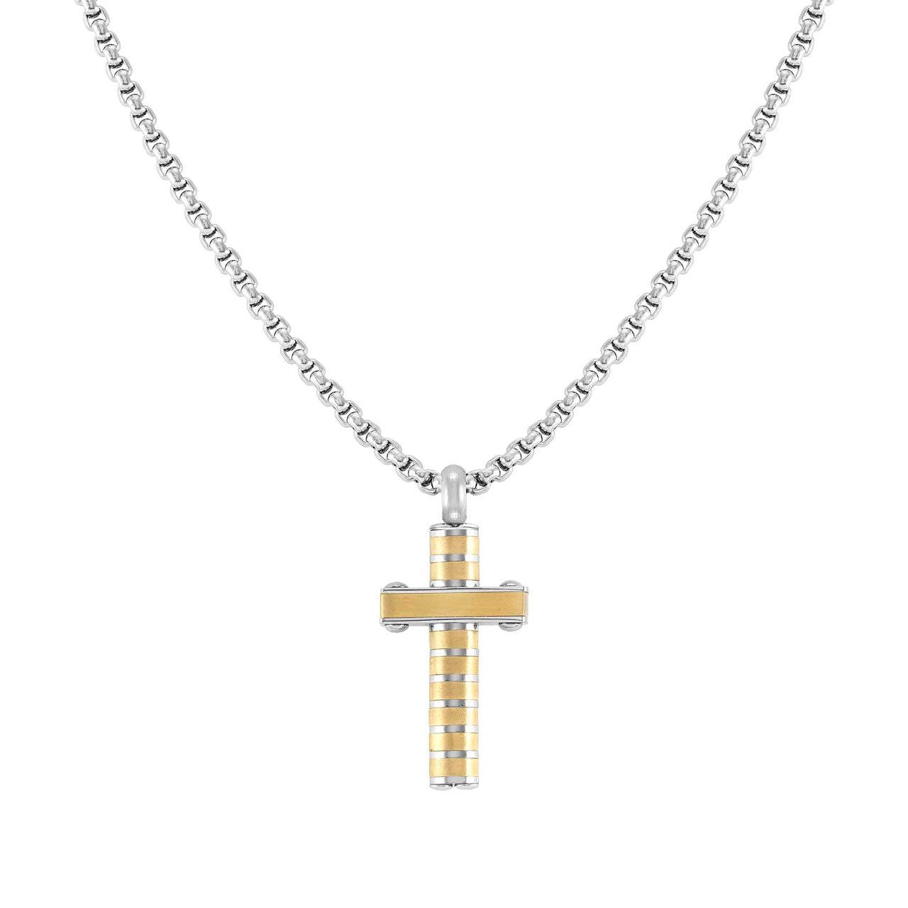 Strong Diamond 8033497522658 Stainless Steel Gold Plated Cross Necklace