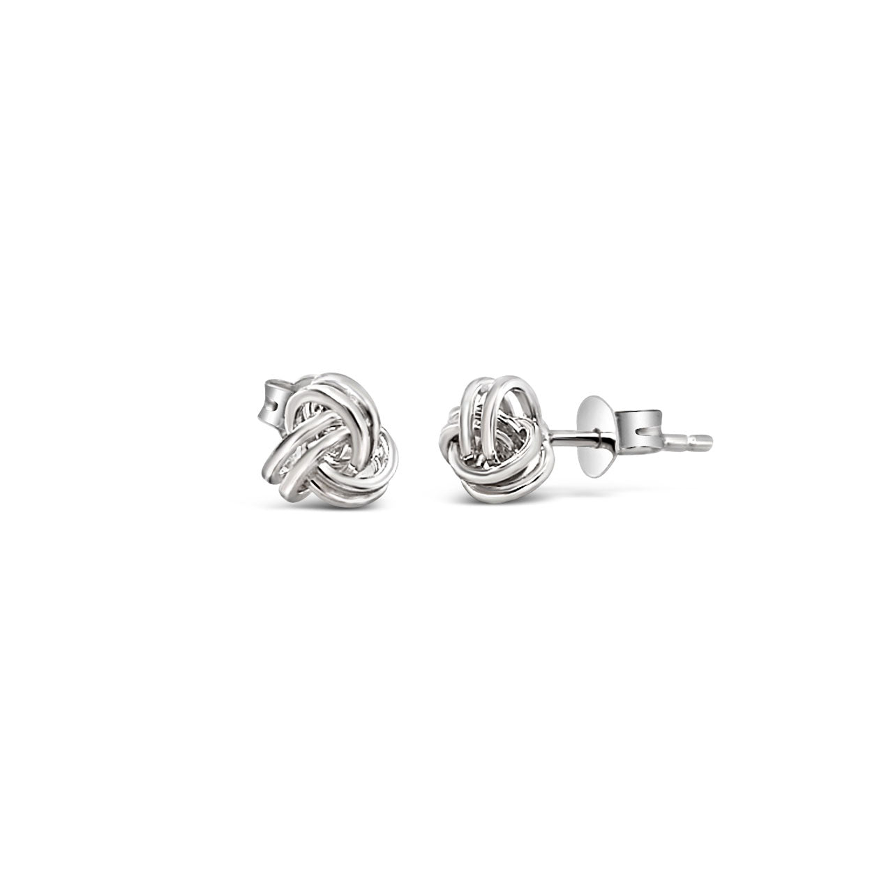 Sterling Silver 6mm Knot Stud Earrings