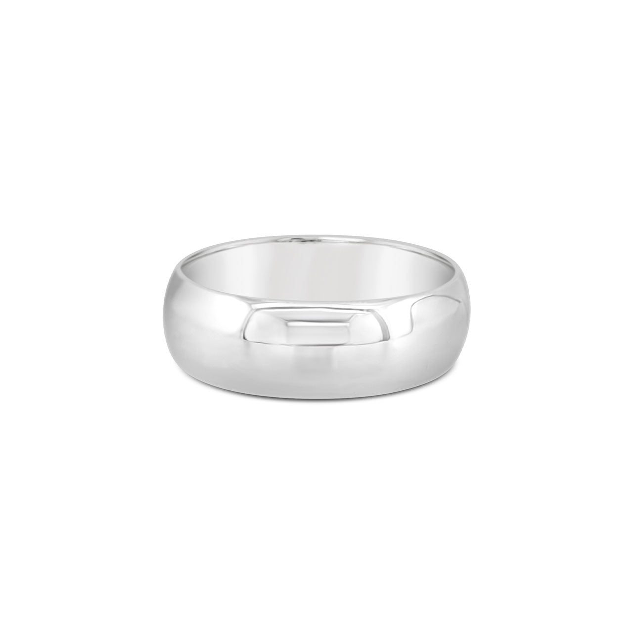 Sterling Silver Half Round 5mm Plain Ring