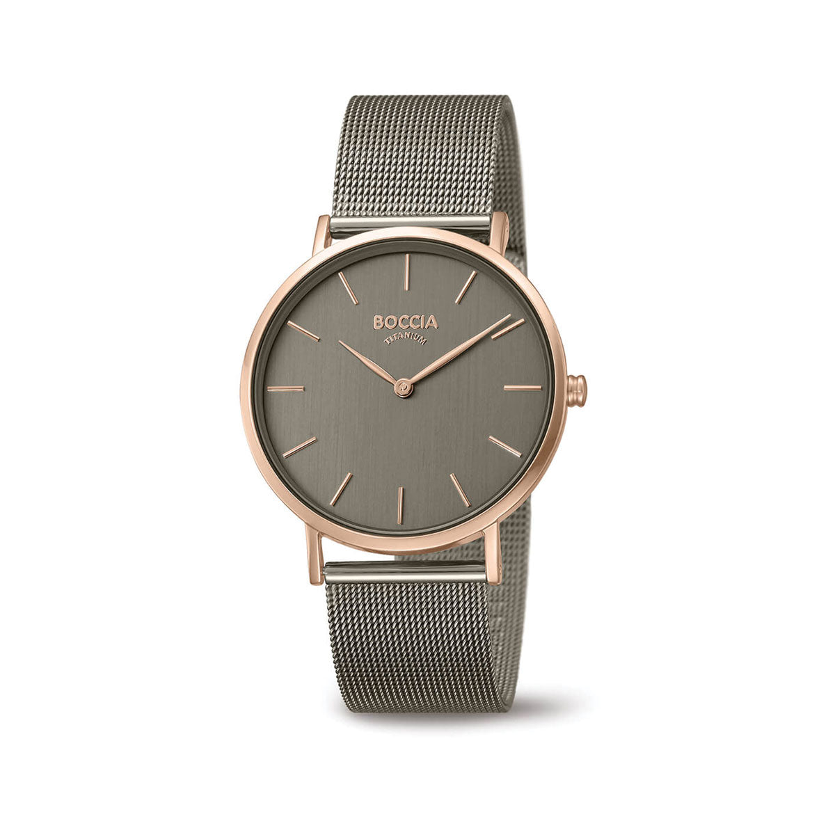3273-08 - Ladies Titanium Rose Gold & Gun Metal Watch