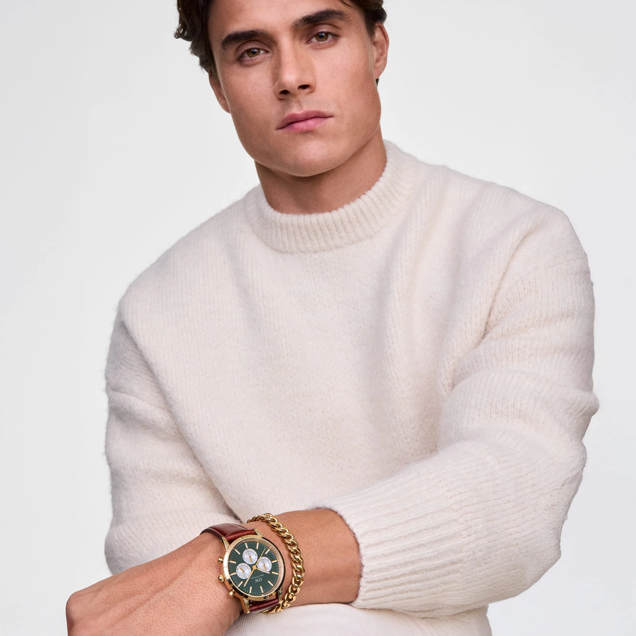 Ellipse Cuban Chain 20.5cm Bracelet Gold