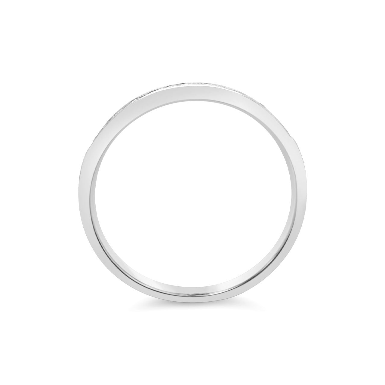 9k White Gold Diamond Channel set Ring