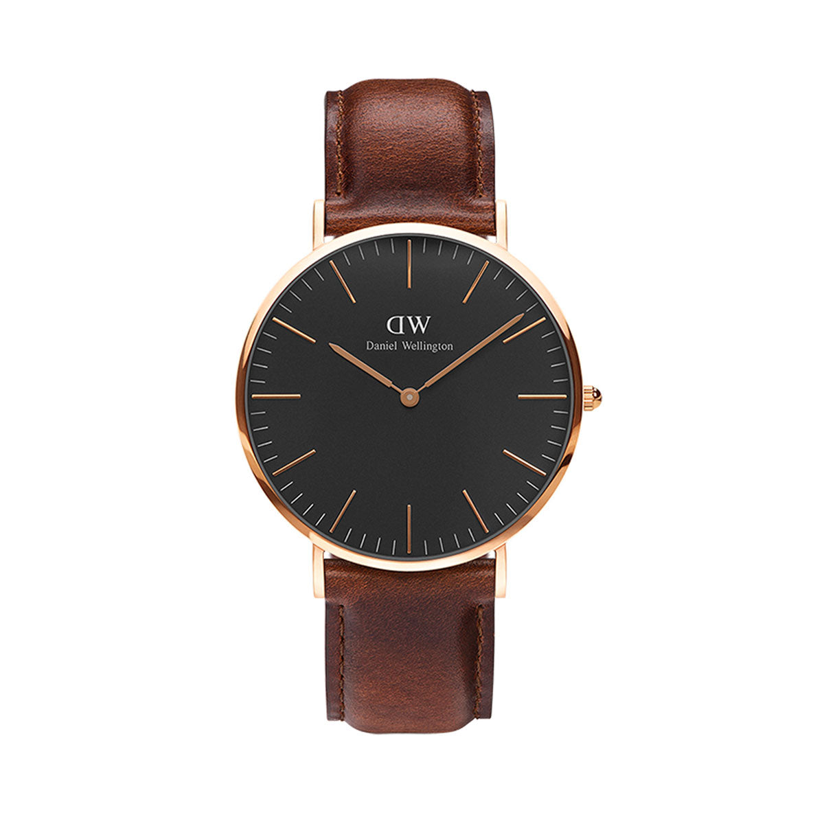 Classic 40mm St Mawes - Rose Gold & Brown Watch
