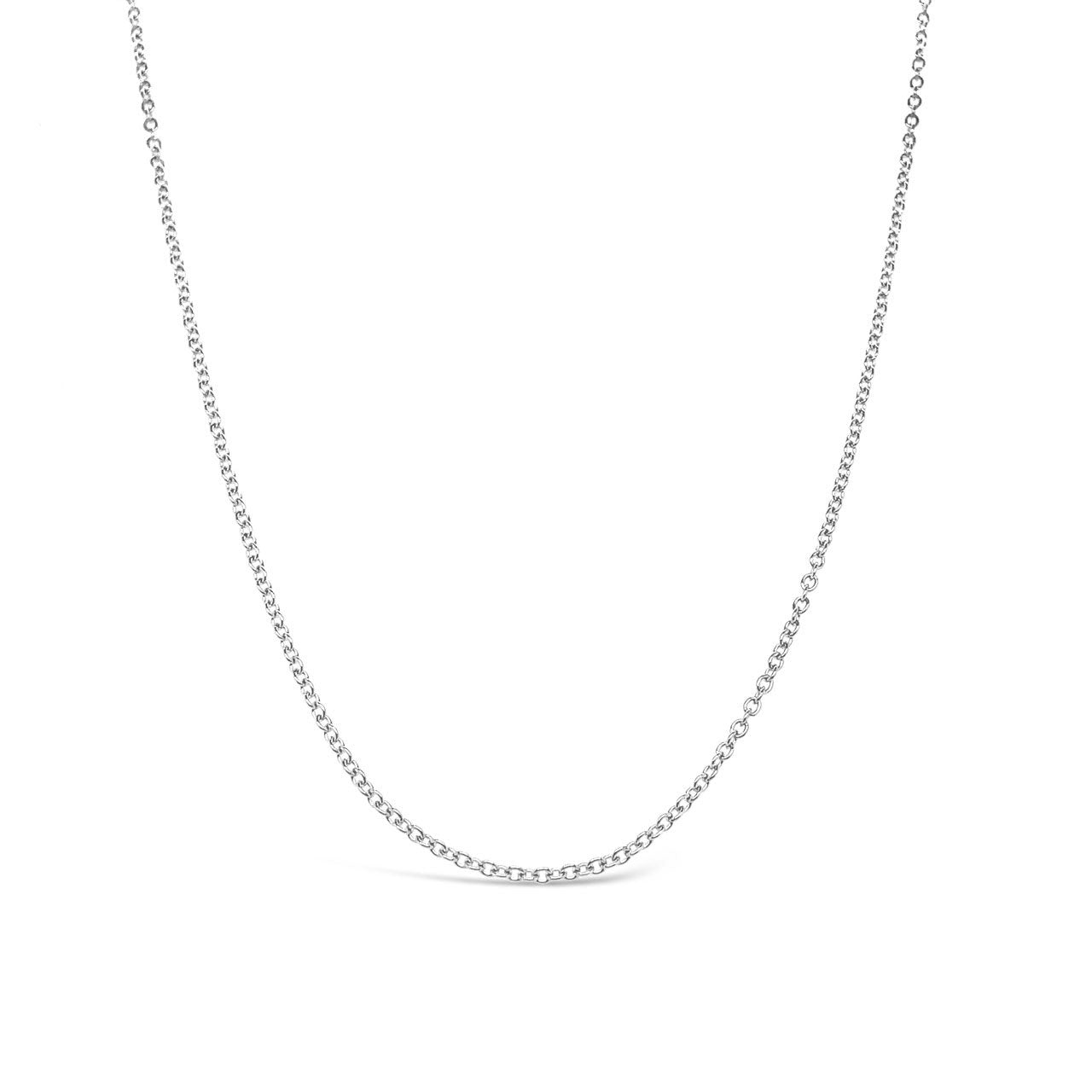 50cm 9k White Gold Adjustable RCA40 Cable Chain