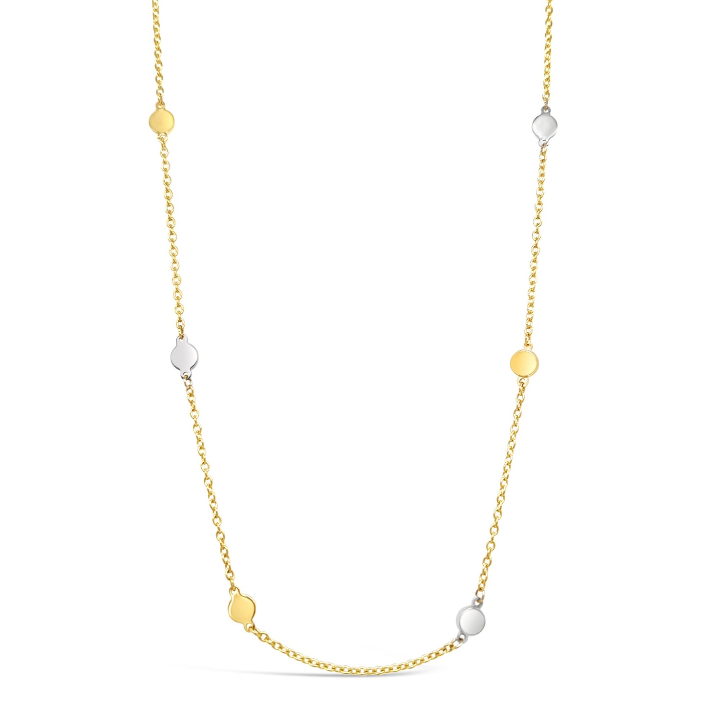 9k Two Tone Gold 45cm Chain