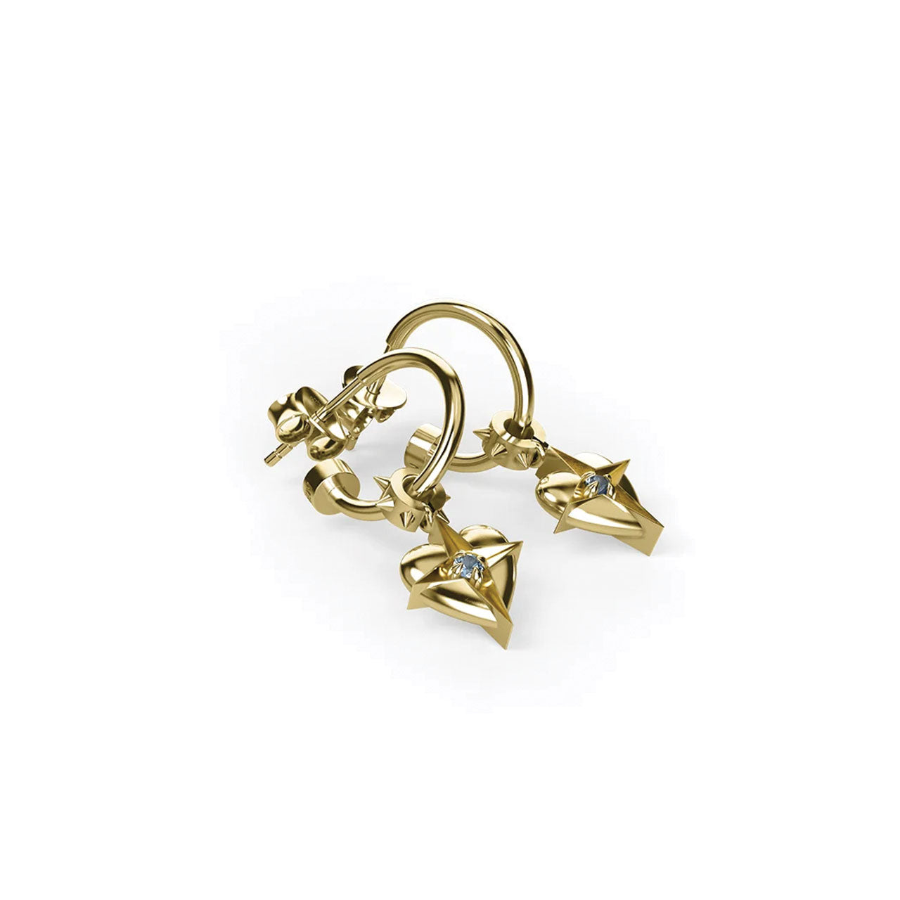 Celestial Heart Anchor Sleepers - Gold Plated