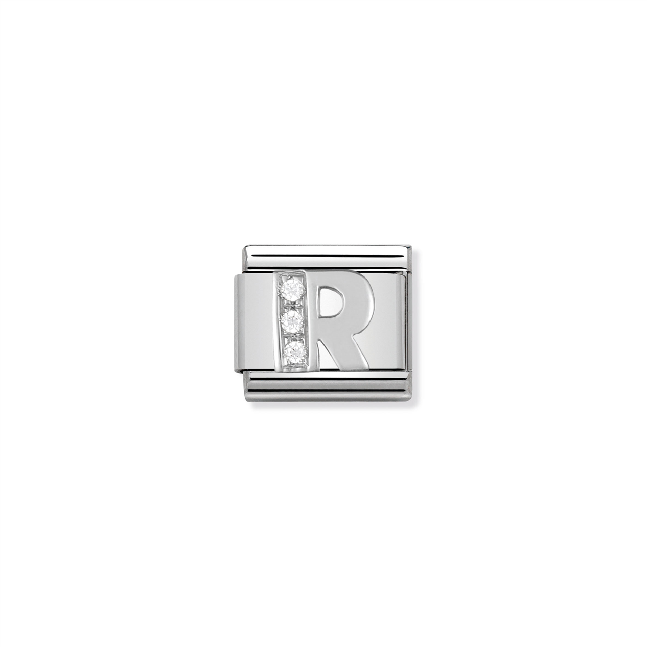 Composable Classic Link 330301/18 Letter R in Silver & Stones
