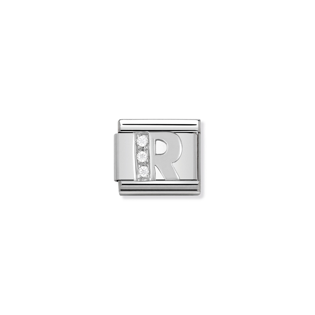 Composable Classic Link 330301/18 Letter R in Silver & Stones