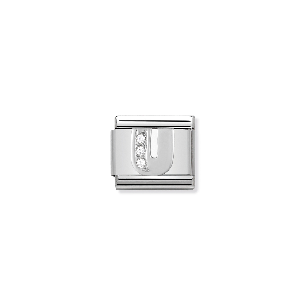 Composable Classic Link 330301/21 Letter U in Silver & Stones