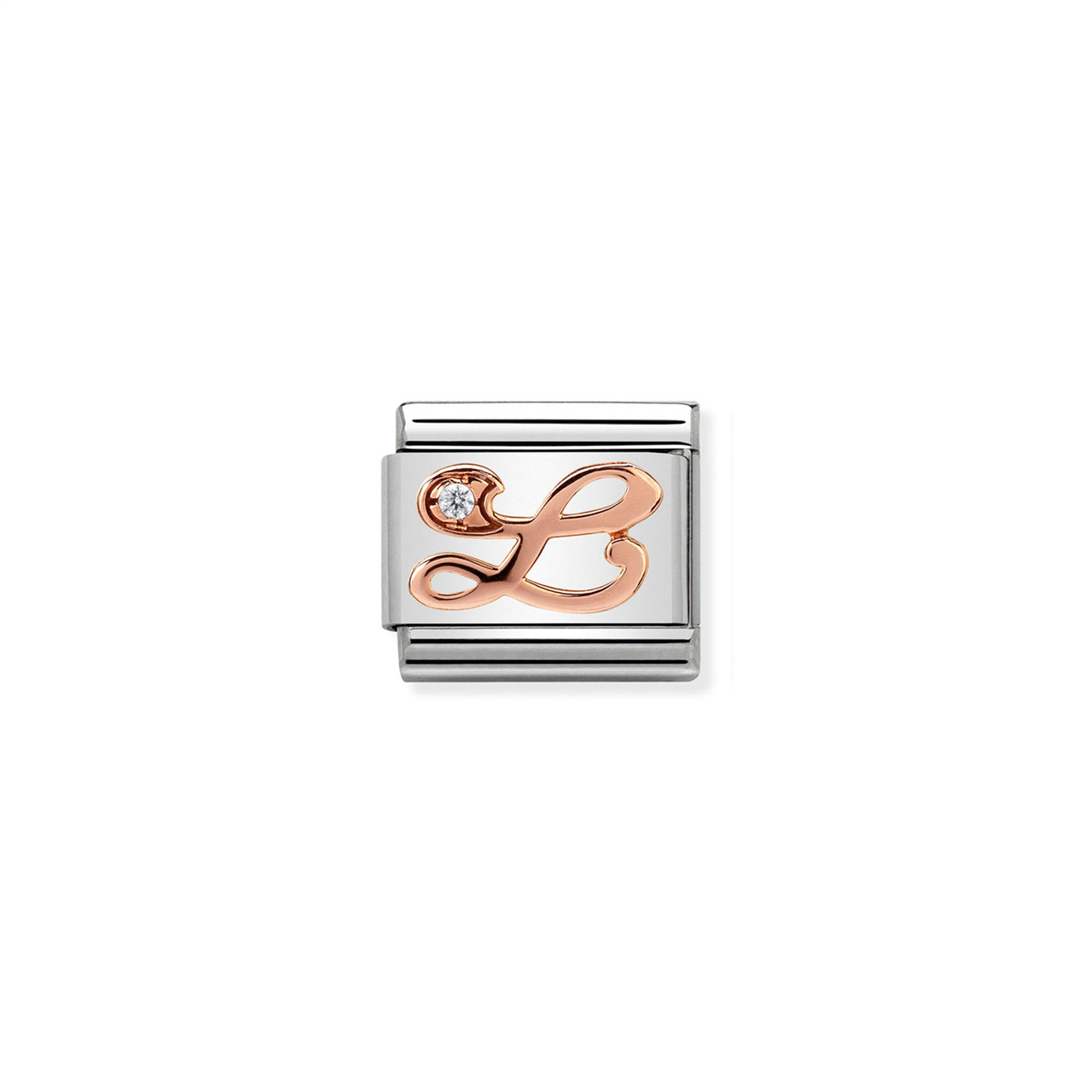 Composable Classic Link 430310/12 Letter L in Rose Gold & CZ