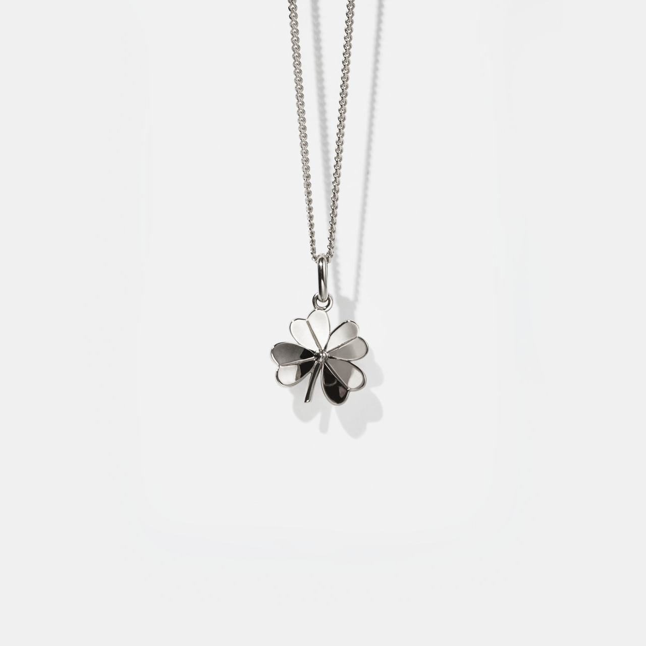 Sterling Silver Lucky Clover Charm Necklace