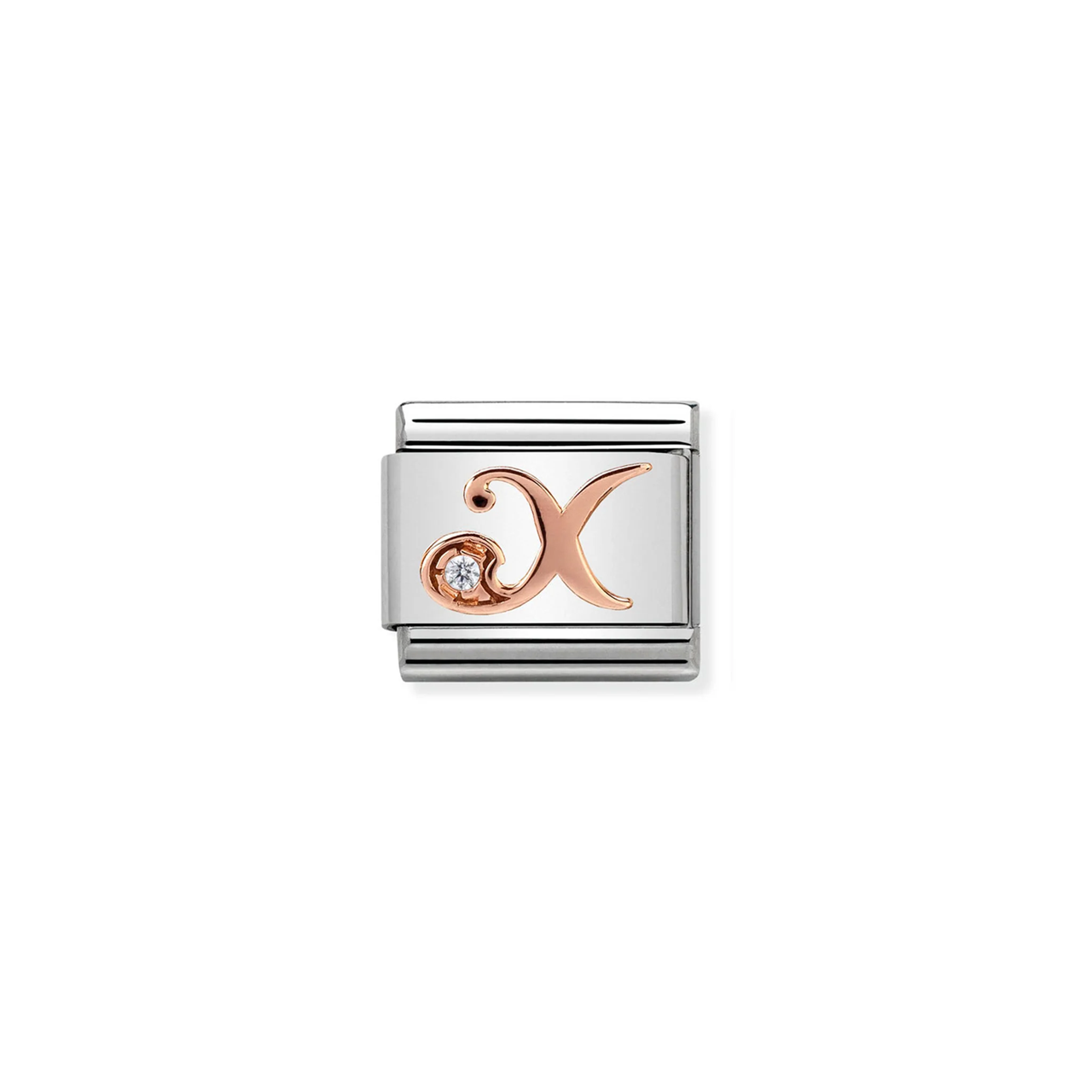 Composable Classic Link 430310/24 Letter X In 9k Rose Gold