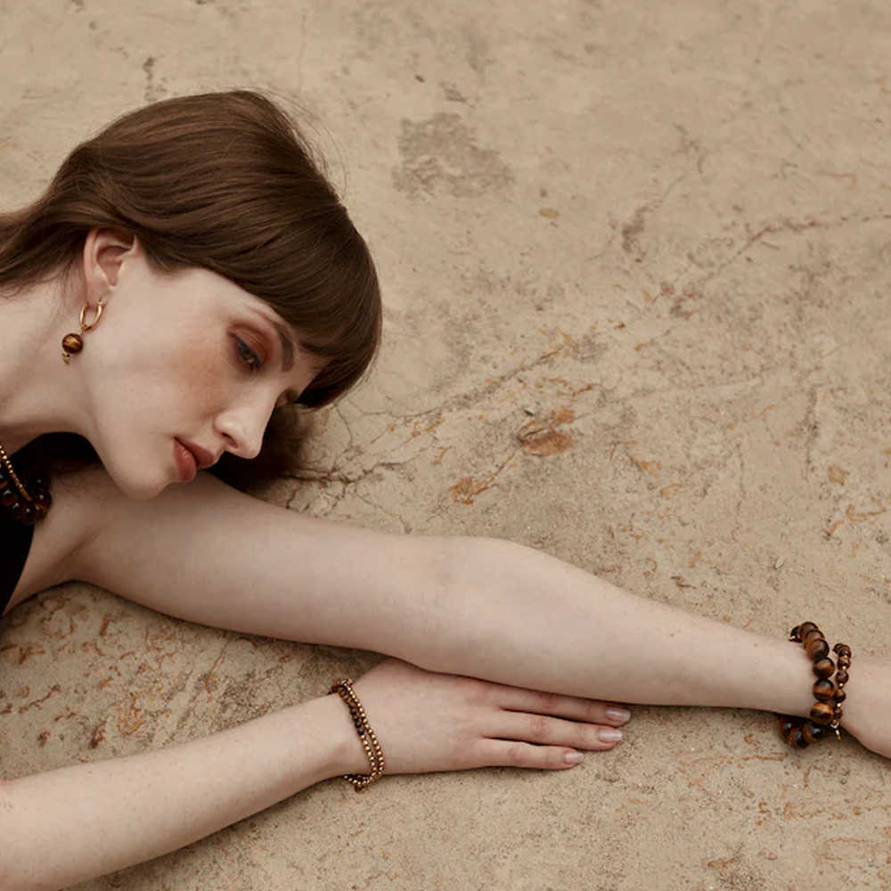 Party At The Front / Bracelet / Tiger's Eye + Gold