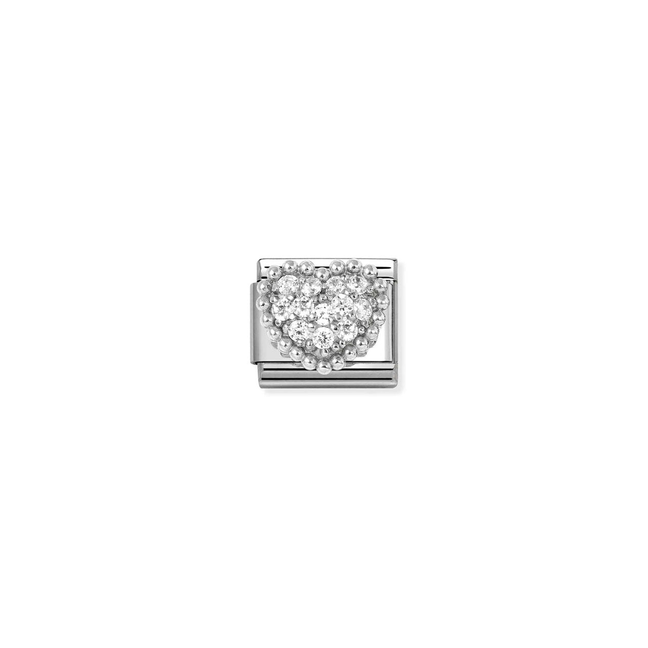 Composable Classic Link 330322/07 Heart In 925 Silver & White Cz