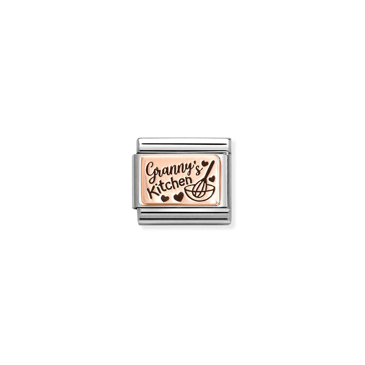 Composable Classic Link 430111/27 Granny Kitchen 9K Rose Gold And Black Enamel