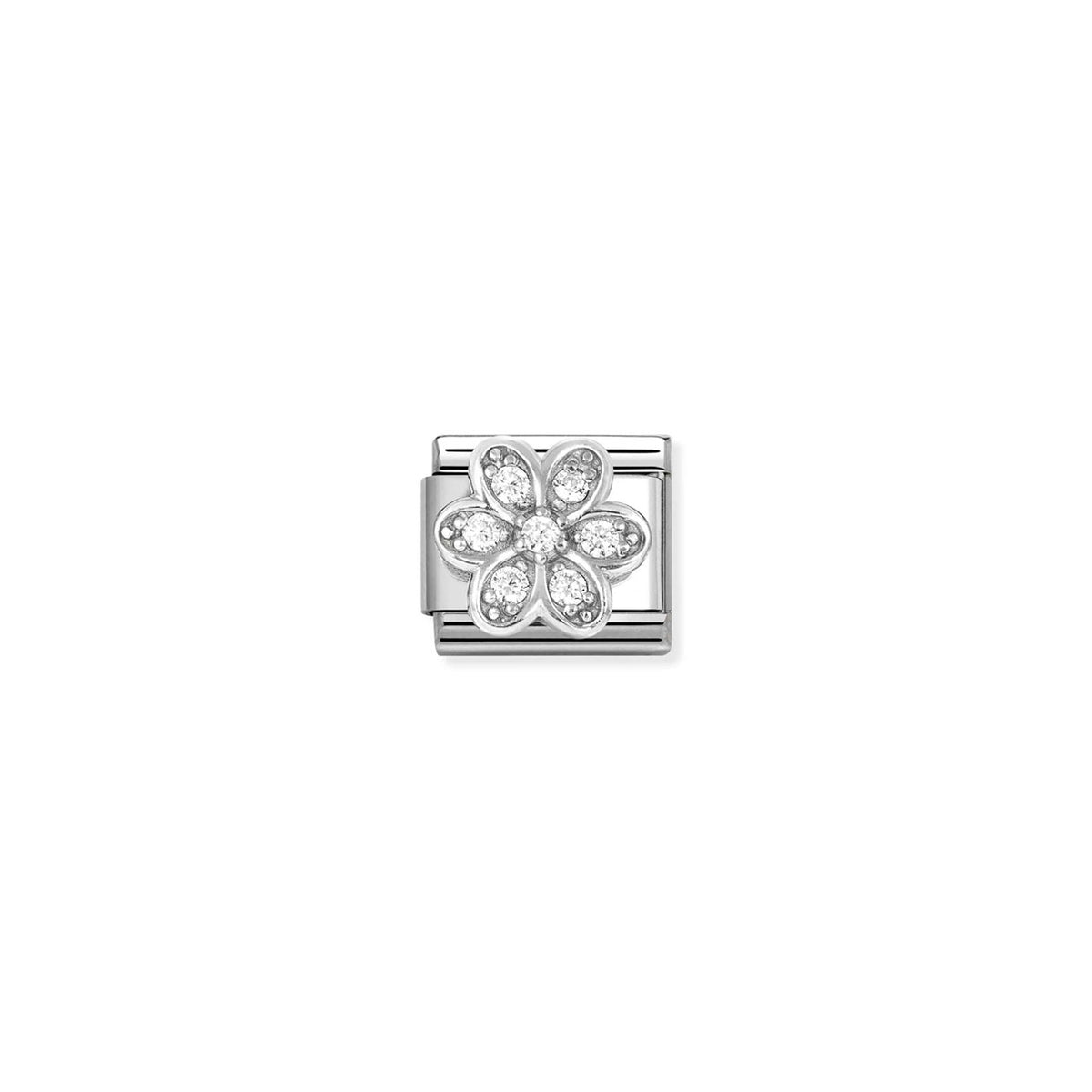 Composable Classic Link 330322/06 Daisy In 925 Silver & White CZ