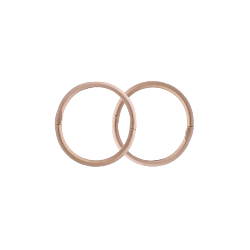 10mm Plain Rose Gold Plated Stainless Steel Sleepers